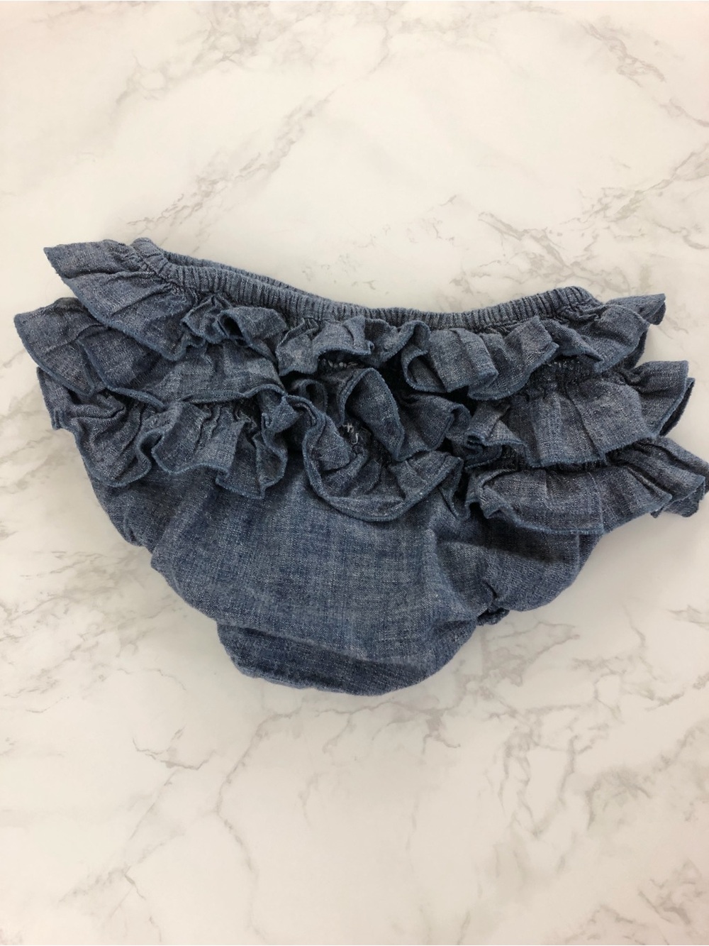 BabyGap Ruffle Bloomers - Blue Chambray